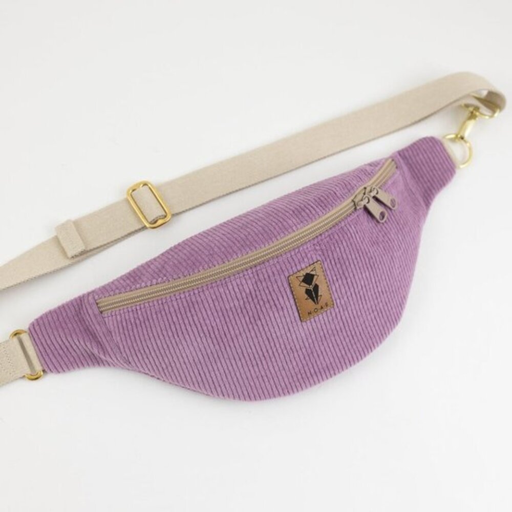 N.O.A.S Handmade Lilac Hip Crossbody Bag Fanny Pack Medium